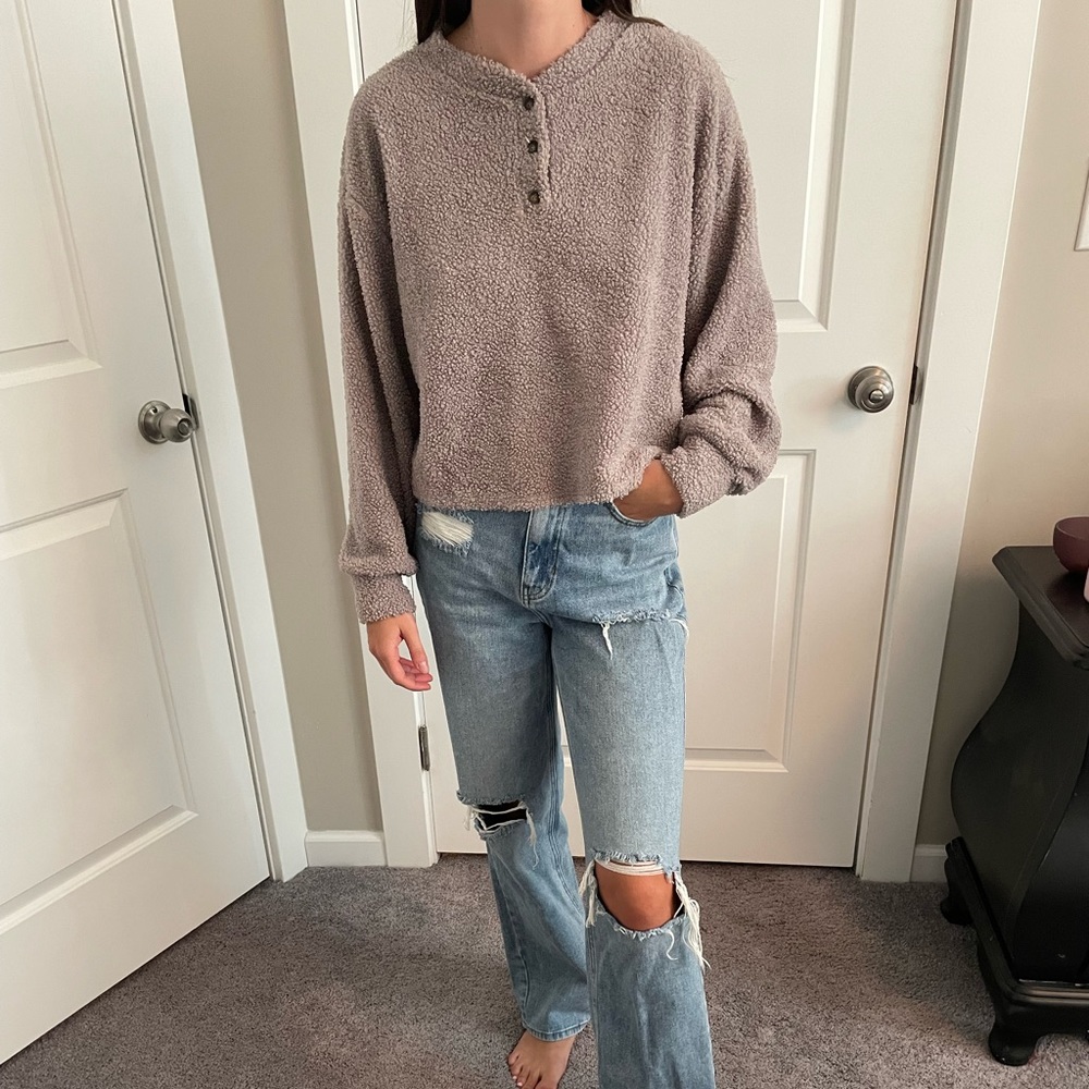 Free People lush teddy sweater